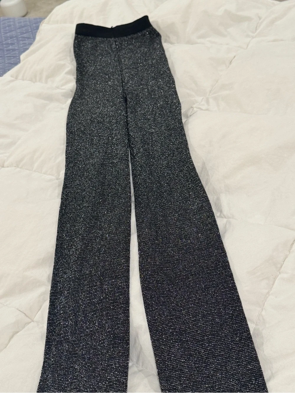 Sparkle Knit Long Black Tights - Women Accessories